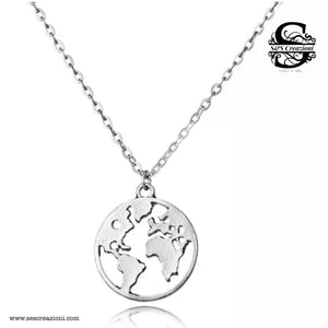 GIFT FOR HER World Map Pendant / Necklace 2