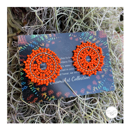 Orange Embera Chami Earrings