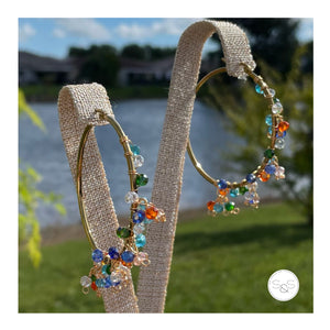 Murano Multicolor Hoops Earrings