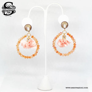 Flower Earrings Peach
