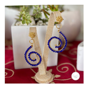 Murano Royal Blue Labyrinth Earrings