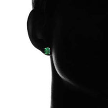 Emerald Stud (2.00 CTTW, Sterling Silver 925)