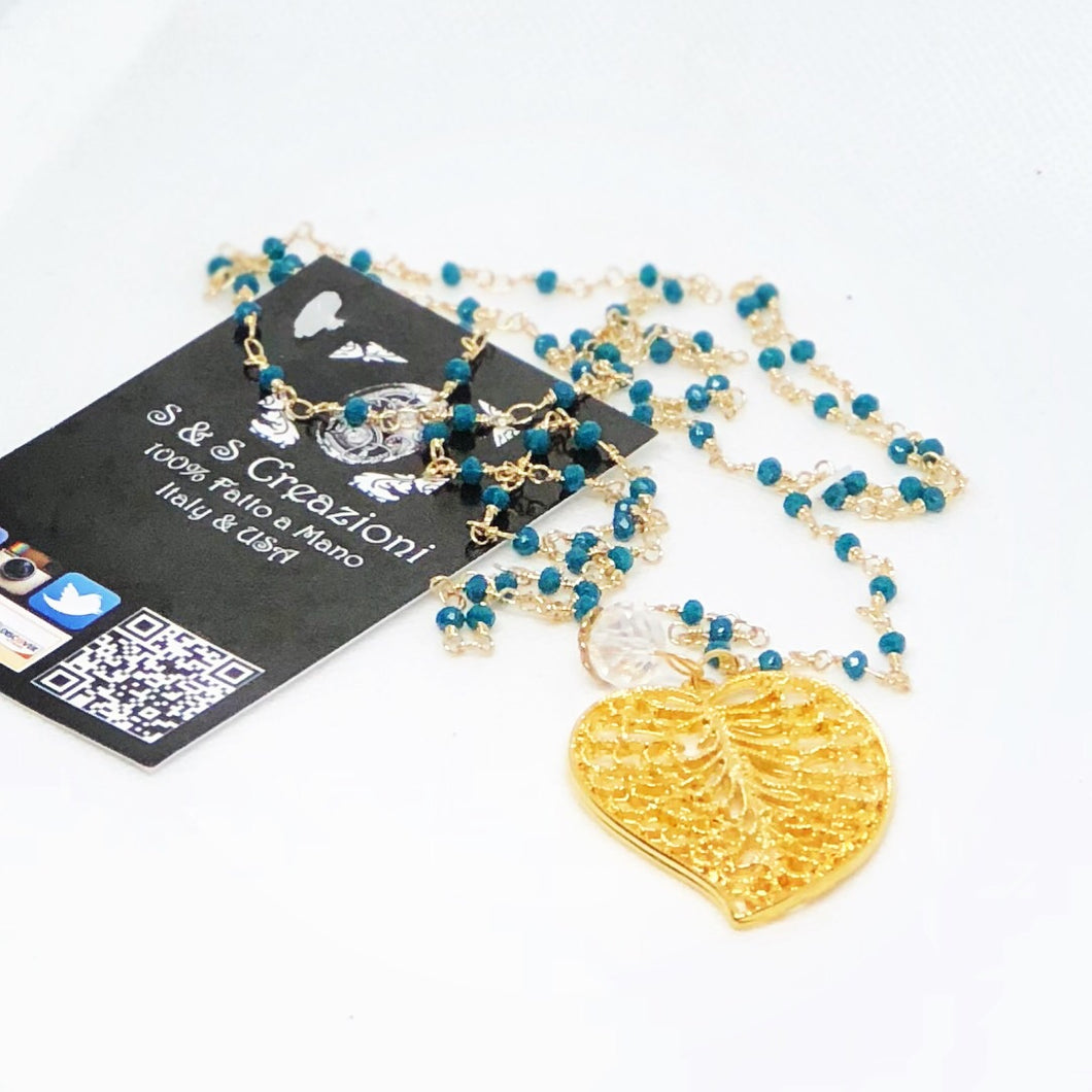 Teal Long Necklace