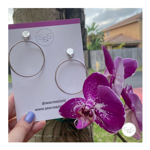 Silver hoops Earrings