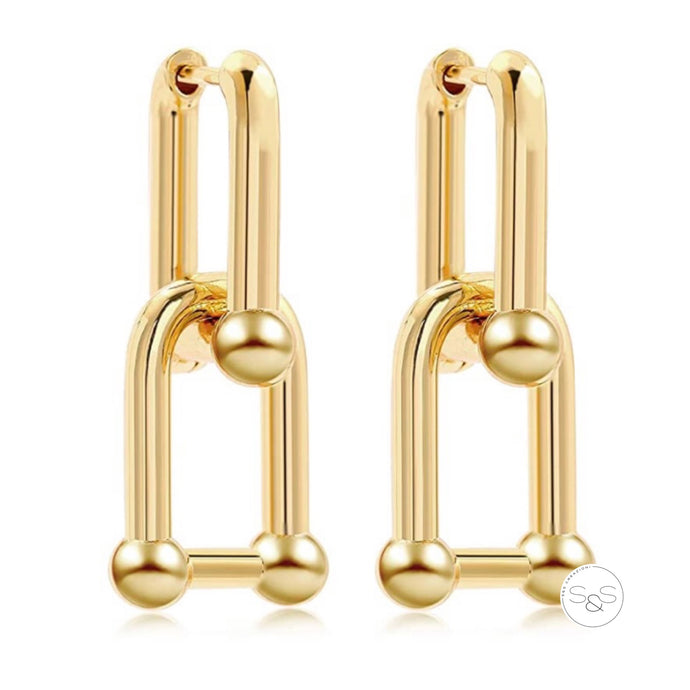 Gold Plated Hoops 3 Earrings