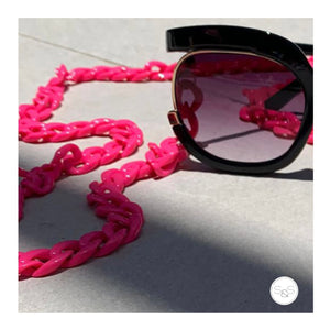 Glasses Chain (Free Earrings) Hot Pink